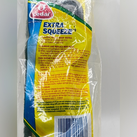 O CEDAR EASY SQUEEZE SPONGE MOP REFILL NEW OLD STOCK ORIGINAL PACKAGING - Picture 2 of 2